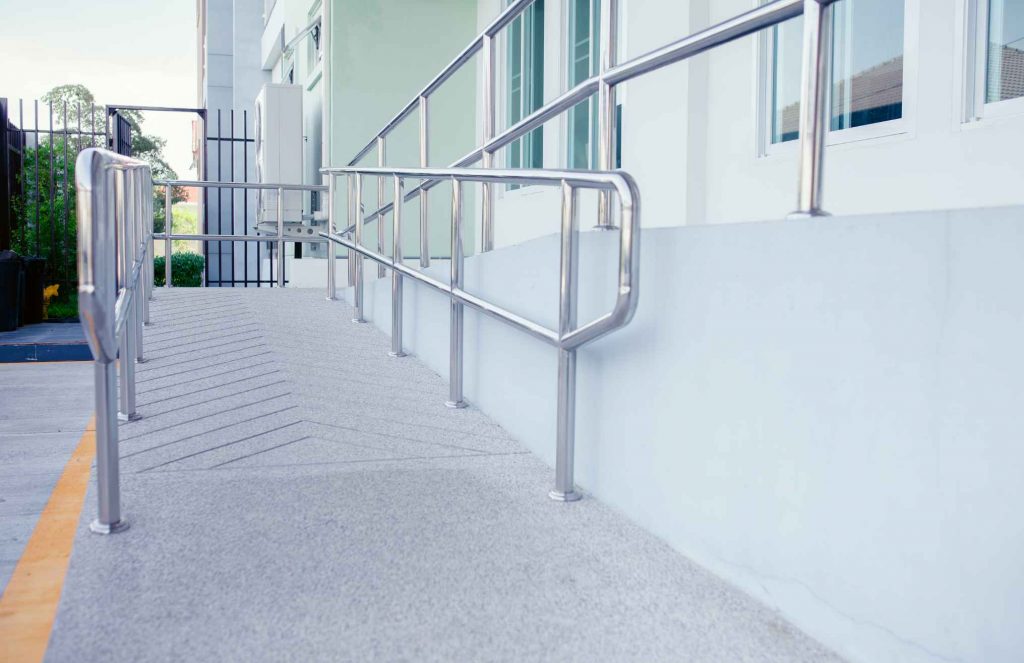 Concrete ramps for ADA compliance and modification needs. Commercial concrete contractor 3-D Paving of Coral Springs, FL installs ADA compliant wheelchair and handicap accessible concrete ramps.