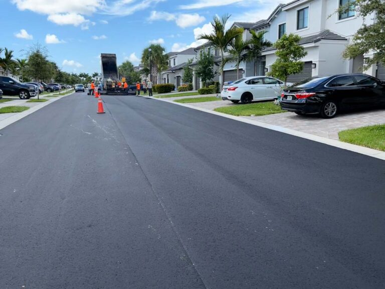 asphalt paving services at a residential community named Palm Aire in Pompano Beach, FL. Blacktop companies near me.