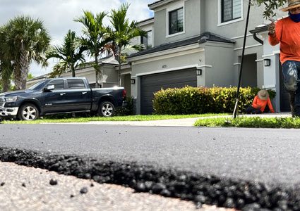 3-D Paving and Sealcoating in Coral Springs is the first name in South Florida Commercial Paving. Pictured here, a residential community paving project in Pompano Beach, FL..