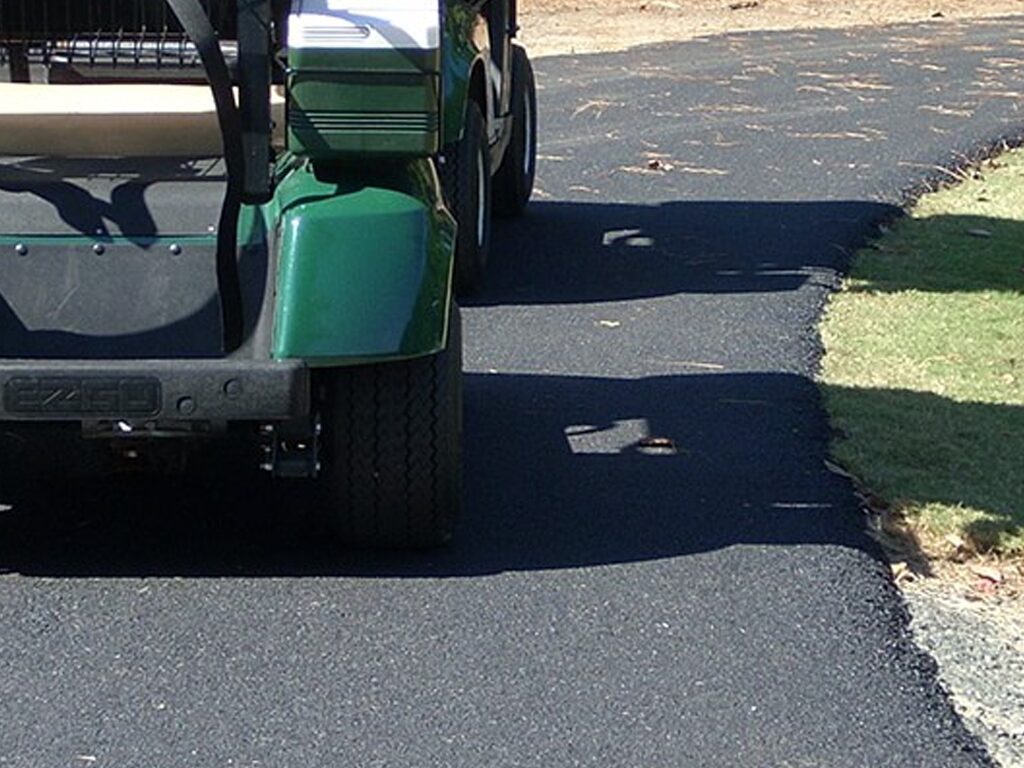 Asphalt golf cart path for golf courses and county clubs in south Florida.